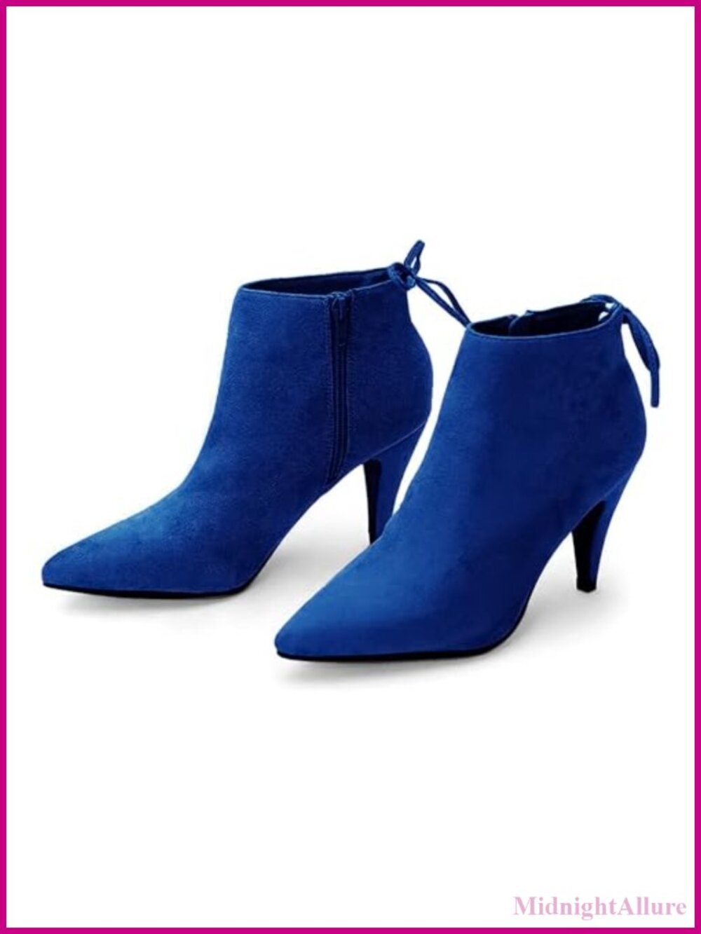 Pointed Toe Kitten Heel Ankle Booties with Bowtie Strappy Detail